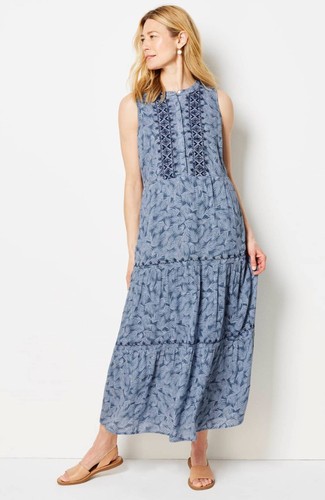 NEW Gorgeous Embroidered Tiered Maxi 