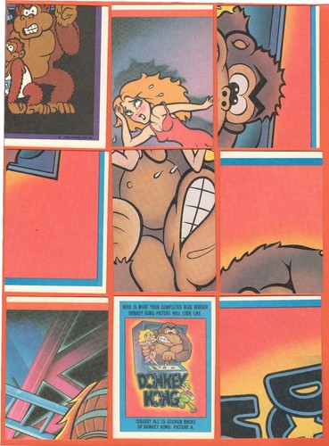 Donkey Kong / Mario Vintage Nintendo 1982 Topps Stickers lot of 9 set3 - Picture 2 of 21