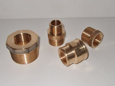 Rotguss Schraub Gewinde Fitting Reduzierung Reduziernippel  *Größe bis 2'' !