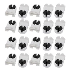 20pcs AC 500V 2A G5-F288L T5 Light Socket G5 Base Fluorescent Lamp Holder White
