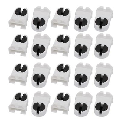 20pcs AC 500V 2A G5-F288L T5 Light Socket G5 Base Fluorescent Lamp Holder White