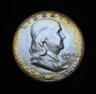 1954-S Franklin Half Dollar  Pretty Toning