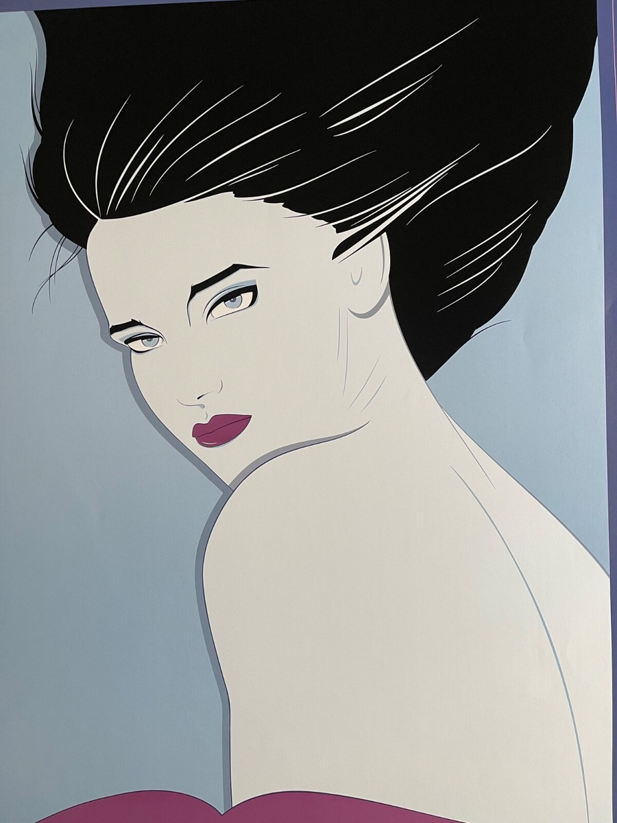 【専用】80s Patrick Nagel アートワーク フレーム付き Vintage 1980s Patrick Nagel Style Deco Art Air Brush On