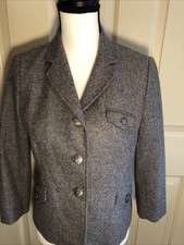 Fossil Grey Tweed Blazer Modern Vintage Academia Nwot Sz 6