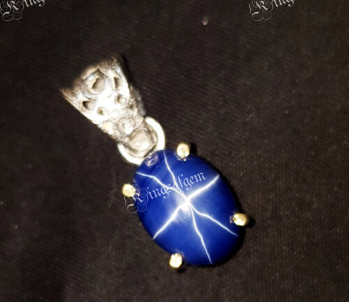 Cabochon zaffiro blu naturale 16 ct ovale argento tedesco pietra preziosa sfusa - Foto 3 di 6