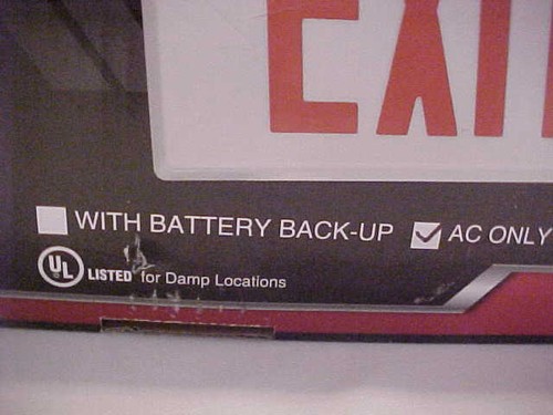 ITI Group red led EXIT sign new in box , Listed for Damp Locations - Picture 3 of 4