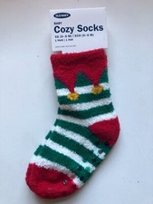 Old Navy Baby Unisex Size XS (0-6M)~ ELF Plush Cozy Knit Socks ~ Non Slip