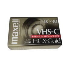 Maxell Premium High Grade VHS-C HGX Gold TC-30 SEALED