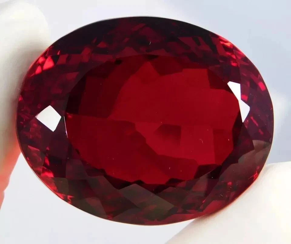 AAA+ Large Mozambique Red Ruby 209.00 Ct. Oval Cut Loose Gemstone Gift for Women - Image 4 of 4
