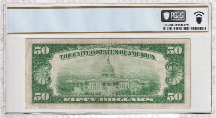 Fr. 1880-D 1929 Cleveland $50 Federal Reserve Bank Note PCGS 30 VF - Image 2 of 2
