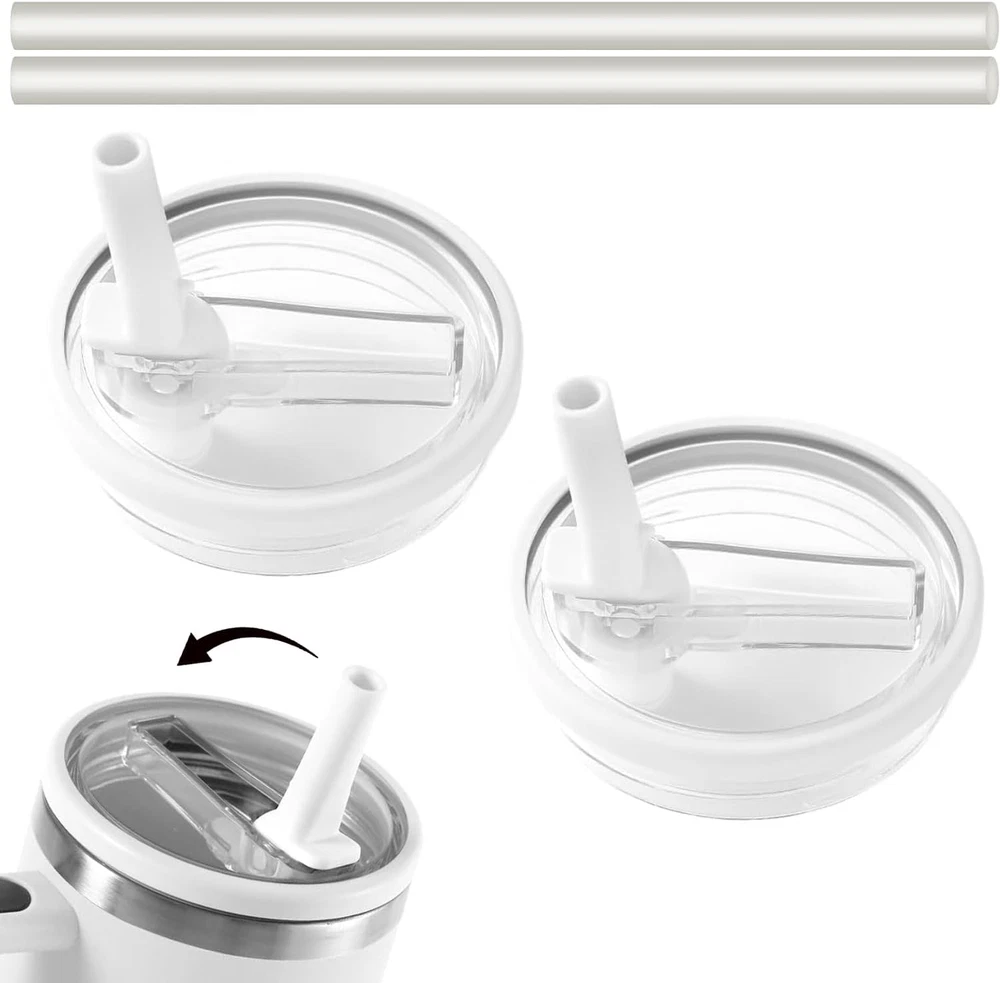 Tumbler Flip Straw Lid, Leak Proof, Replacement For Quencher, H2.0 Flow State
