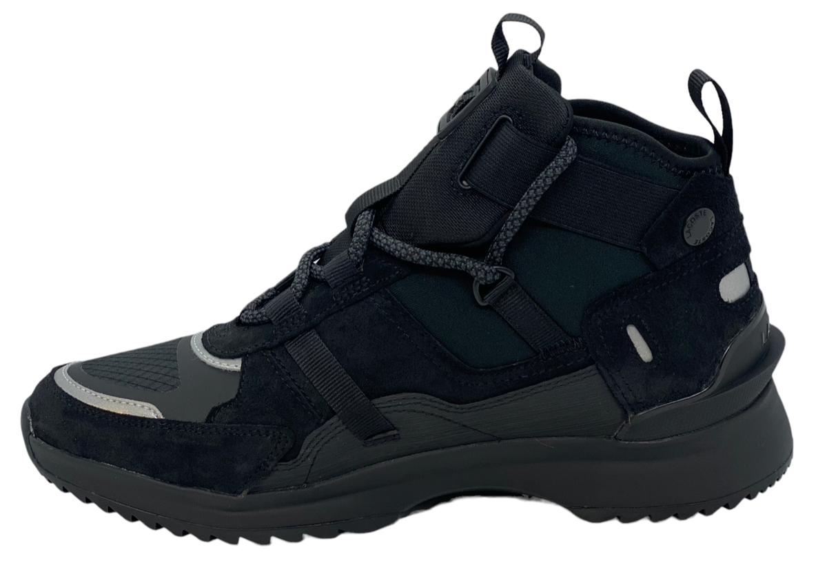 Lacoste Mens Run Breaker Hiking Suede Shoes - Black - [7