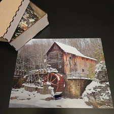 Jigsaw Puzzle winter scene Glade Creek Mill