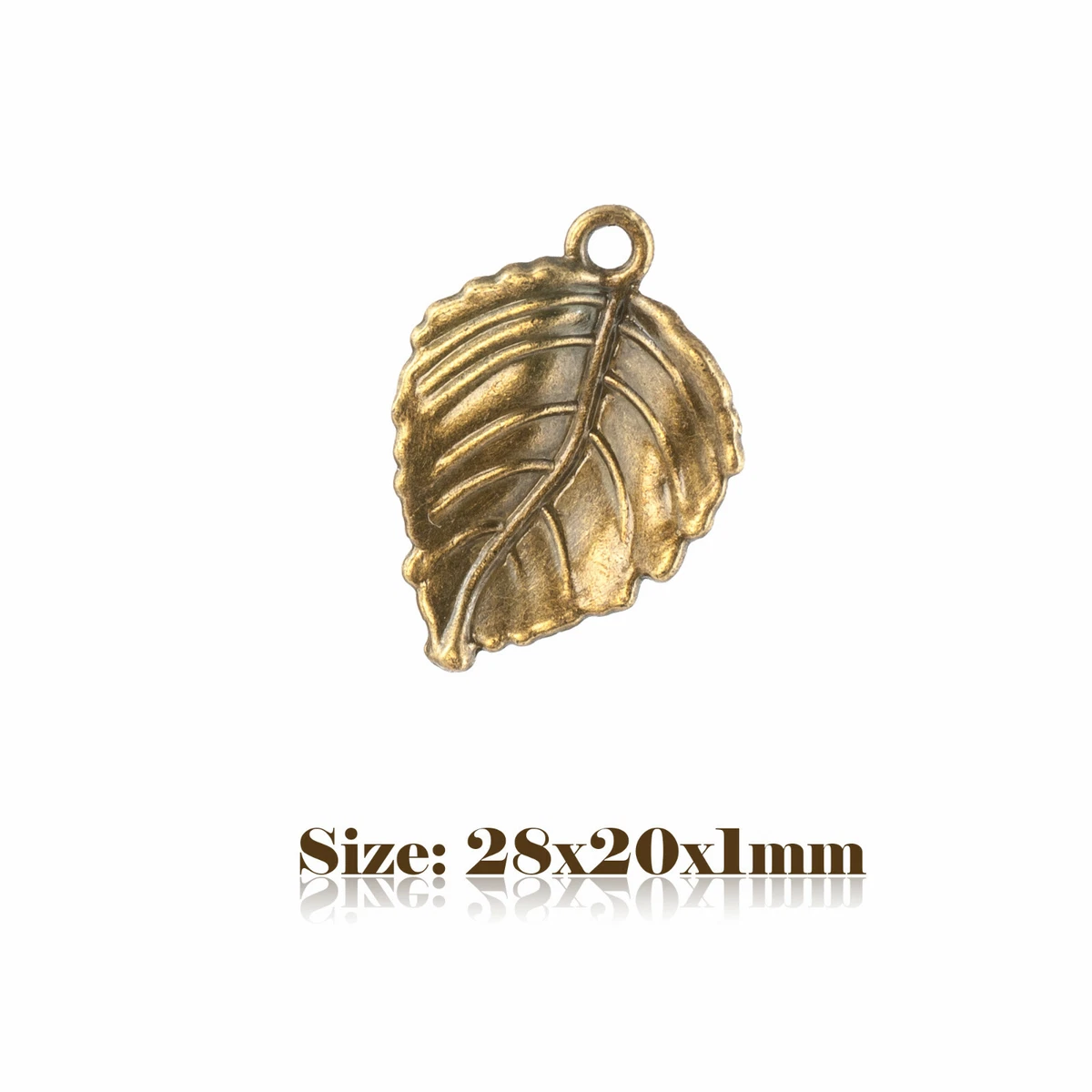 20 breloques feuille16x10x2 mm,118 argenté - Breloques/Argenté