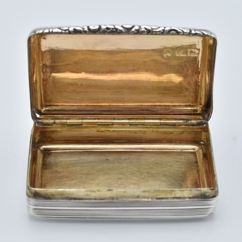 Georgian Antique Solid Silver Snuff Box 1829 Thomas Shaw George IV - Picture 8 of 10