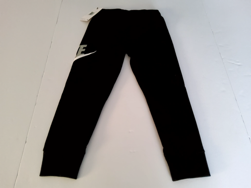 Nike Club Fleece Boy's Black Joggers Swoosh Logos Sz 5 86G704 - Picture 3 of 8