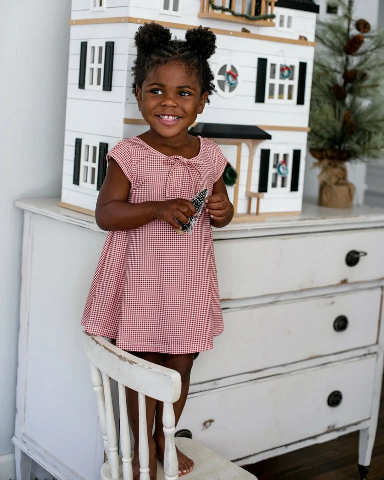 Conjunto túnica casa lobo bien vestida Omi Jo hogar para las vacaciones cuadros talla 9/10 nuevo con etiquetas Foto 2 de 3