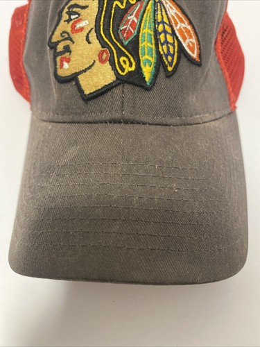 CHICAGO BLACKHAWKS Hat Red Hockey Authentic NHL Zephyr O/S Black Red Snapback - Picture 10 of 10
