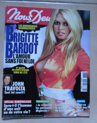 NOUS DEUX Nr. 2823 Brigitte Bardot Serge GAINSBOURG Sharon STONE John TRAVOLTA