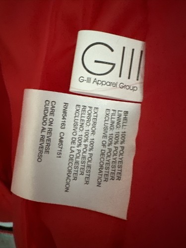 Women’s G-III 4her Red Houston Rockets Goal Line Quilted Bomber Zip Jacket S NWT - Picture 4 of 6