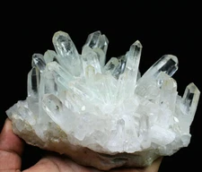 1.81lb NATURAL Green Ghost pyramid Quartz Crystal Cluster Point Mineral Specime