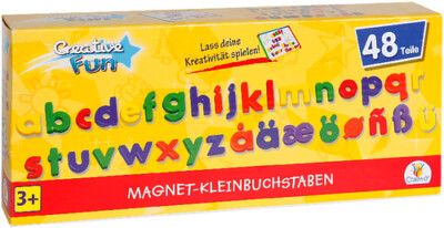 Creathek Magnet Kleinbuchstaben 48-teilig Buchstaben magnetisch Alphabet