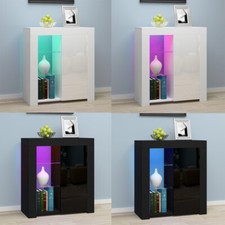 Sideboard Cabinet Matt Body and High Gloss Front Sideboard with 12 Colors LED