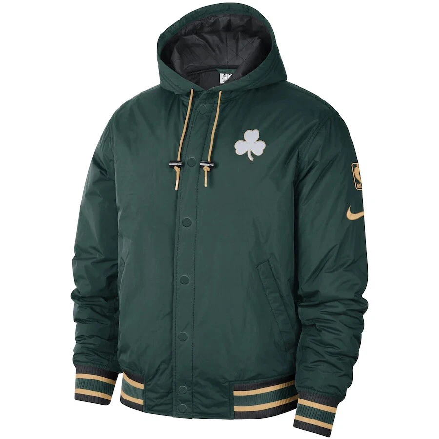 Men's Nike White Boston Celtics City Edition Courtside Full-Zip Bomber  Jacket