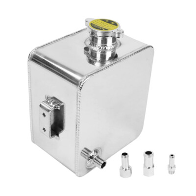 #ad Universal Car 2.5L Aluminum Water Coolant Radiator Overflow Recovery Tank Bottle $28.22