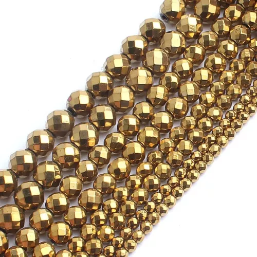 2 3 4 6 8 10 12mm Natural Hematite Faceted Round Loose Bead For Jewelry Making - Picture 47 of 57