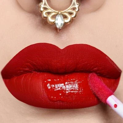 KISS FIRE Bright Fiery Red Matte Velvet Liquid Lipstick Waterproof Long Lasting