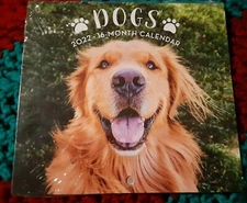  2022 Dogs 16 Month Mini Wall Calendar 5.5" X 6" closed 6" X 11" open 