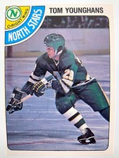 1977-78 Tom Younghans 295 OPC Minnesota North Stars O-Pee-Chee Hockey Card 0283M