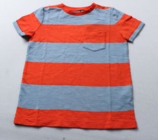 Mini Boden Boy's Short Sleeve T-Shirt EJ3 Mandarin Orange Glacier Blue Size 5-6Y