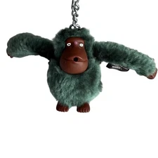 Kipling Marcel Plush Monkey Gorilla Keychain Bag Charm Green Thumb Sucking NWT