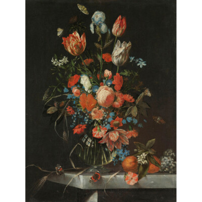 Elliger Stillleben mit Blumen Leinwand Wandbild Kunstdruck Poster