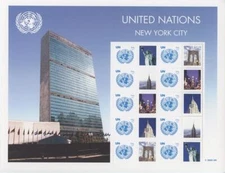 UN 2008 PERSONALIZED NEW YORK CITY SHEET SCOTT 959 MNH (S-24)