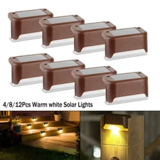 Solar LED Deck Stair Light Outdoor Garden Patio Railing Decks Path Lights Lamp