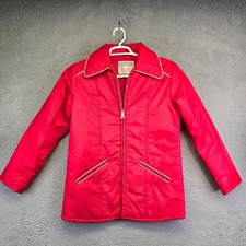 Vtg Marshall Field & Company Sportswear Puffer Jacket Women’s Medium Red Nylon