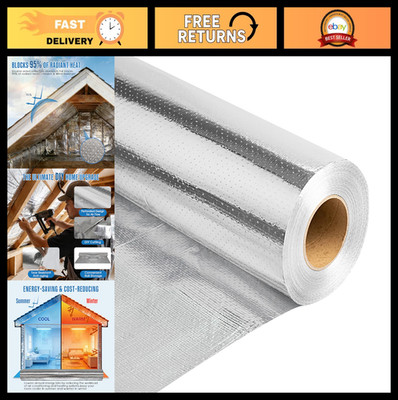 Radiant Barrier Insulation Roll 1000 Sq Ft - Perforated Attic Foil for Energy Sa