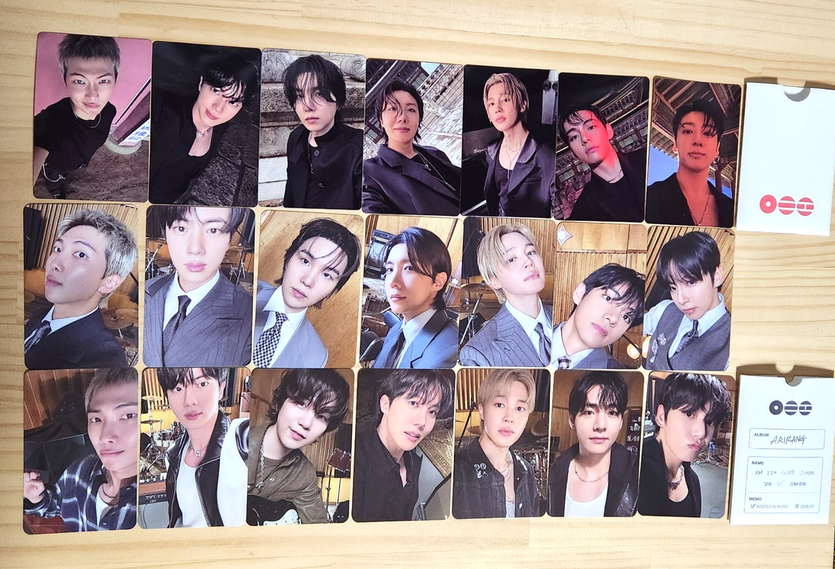 BTS Photo Card Set 21 pcs 5th Album Arirang 3 Types ＆ JPFC Pob