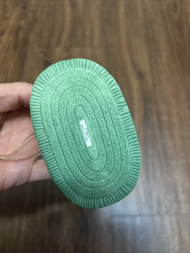 Adorno de porcelana Grolier Disney 101 Dálmatas esperando a Santa 1998 vintage  Foto 4 de 4