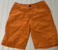 Arizona Jeans Shorts Boys 14 Orange Adjustable Waist Skateboard Golf Cotton