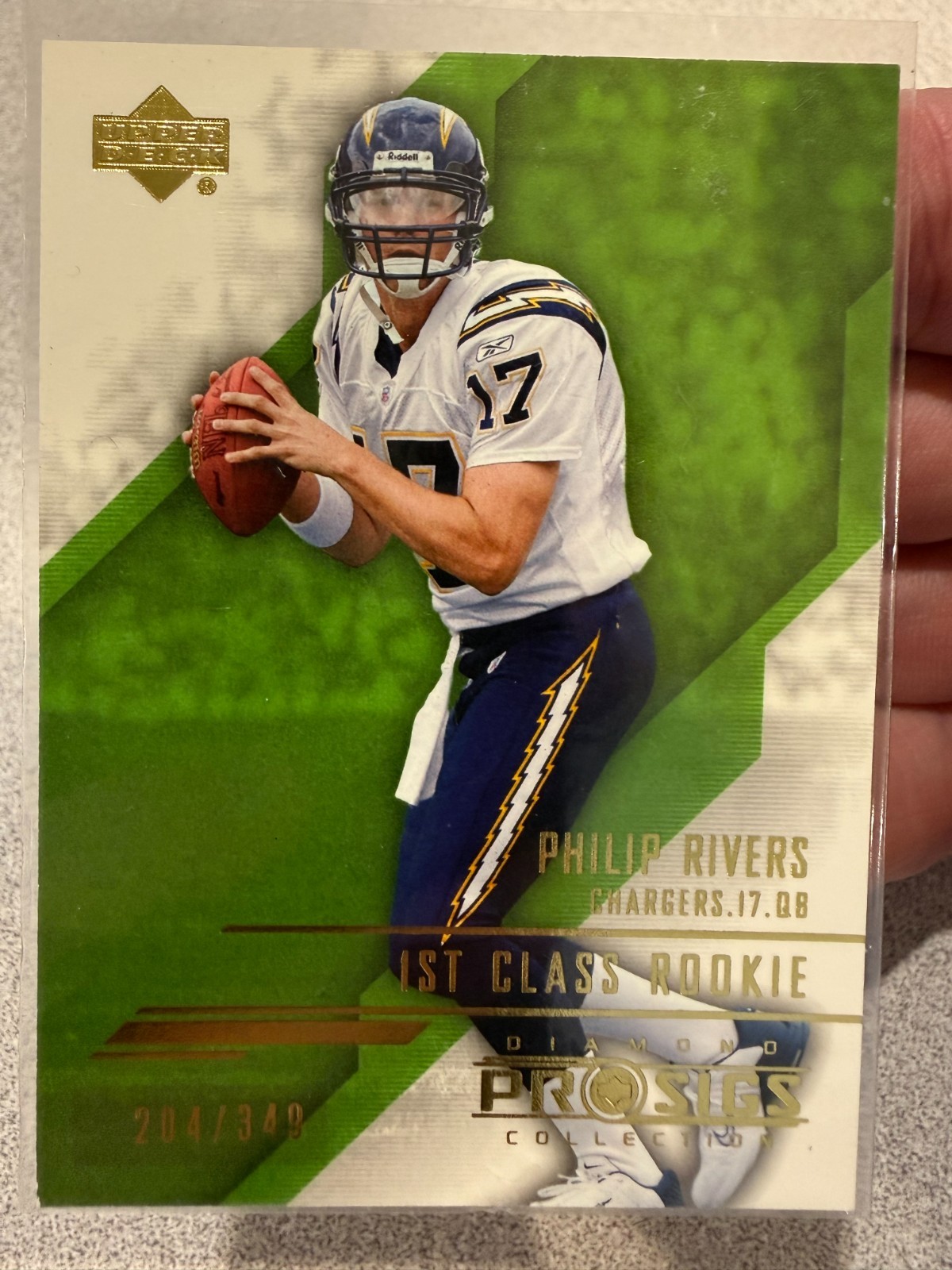 Philip Rivers Upper Deck Diamond Pro Sigs #111 Rookie Gold