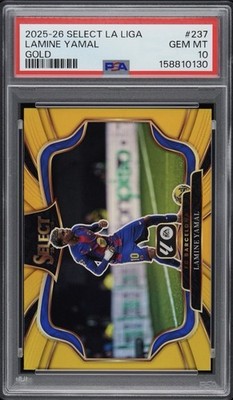 2025-26 PANINI LA LIGA GOLD/10 LAMINE YAMAL  PSA 10  WORLD CUP