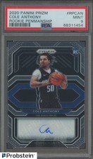 2020-21 Panini Prizm Penmanship Cole Anthony Magic RC Rookie AUTO PSA 9