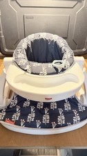 Fisher-Price Portable Baby Chair Sit-Me-Up Floor Seat w Developmental Toys Navy