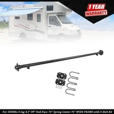 3500lbs 5 lug-4.5" 89" Hub Face 74" Spring Center 76" WIDE FRAME with U-Bolt Kit