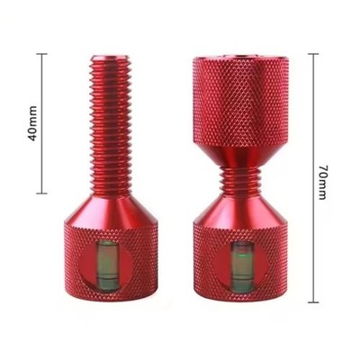 Doppelloch Flansch Ortungsstifte Aluminiumlegierung mit integrierter Wasserwaage