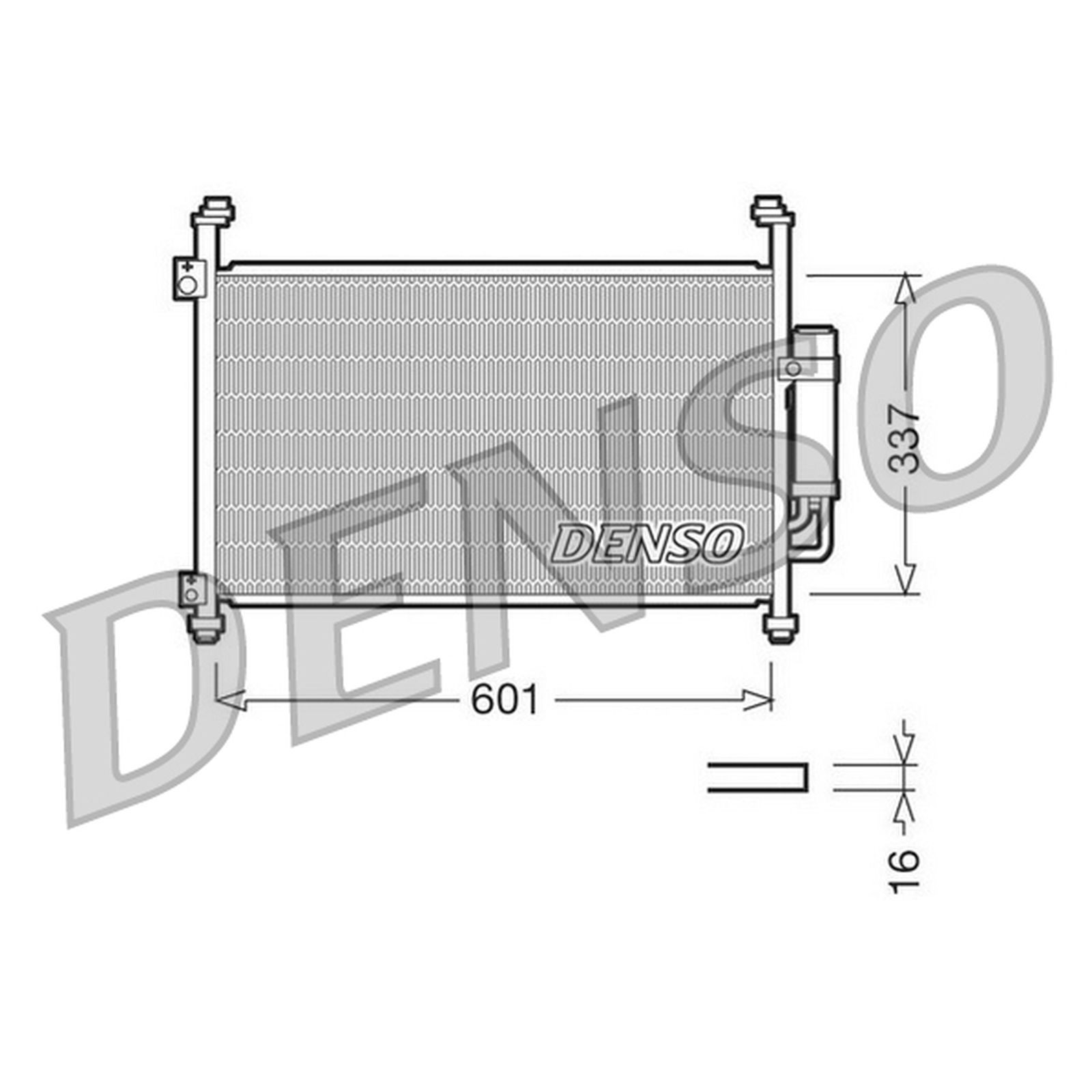 Air Con Condenser fits HONDA CIVIC Mk8 1.8 05 to 12 R18A1 AC Conditioning Denso - Image 5